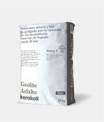 Geomortero mineral certificado, eco‑compatible, referencia Geolite Asfalto de Kerakoll